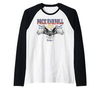 Vintage Wild Spirit Rock You Eagle Flying Rock & Roll Manche Raglan