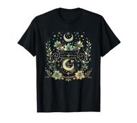Vintage Witchy Wicca Witch Chaudron Croissant de Lune Sorcellerie T-Shirt