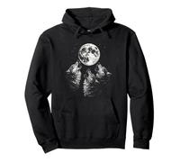 Vintage Wolf Howling at The Moon Wildlife Wolves Sweat à Capuche