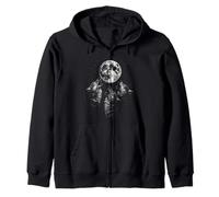 Vintage Wolf Howling at The Moon Wildlife Wolves Sweat à Capuche