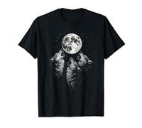 Vintage Wolf Howling at The Moon Wildlife Wolves T-Shirt
