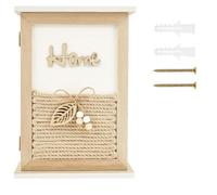 Vintage Wood Key Box Holder with Lock Decorative Key Storage Cabinet Wood Keys Cabinet Organizer Wooden Keys Cabinets