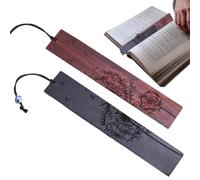 Vintage Wooden Bookmarks - Retro Plant Pattern, Reading Bookmark Page Clip with Elegant Design, Teachers Students Lovers, Indoor Document Accessories, Reading Gift for Book Enthusiasts