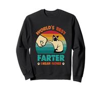 Vintage World's Best Farter I Mean Father Best Cat Dad Ever Sweatshirt