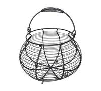 Vintage Woven Egg Basket with Handle for Kitchen Countertop | Small Vintage Woven Egg Basket with Handle, Iron Metal Wire Storage Holder Stand for Kitchen Counter Fruit Picnic Easter
