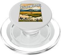 Vintage Yellowstone Park Poster Hayden Valley Painting PopSockets PopGrip pour MagSafe