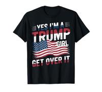Vintage Yes I'm A Trump Girl, surmontez ça pour un partisan de Trump T-Shirt