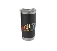 Vintage Yoga Evolution Funny Yoga Workout Gobelet isotherme en acier inoxydable double paroi