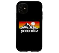 Vintage Yosemite National Park Retro Mountains & Sun Graphic Coque pour iPhone 11