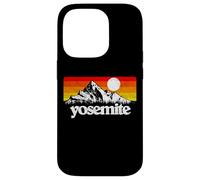Vintage Yosemite National Park Retro Mountains & Sun Graphic Coque pour iPhone 14 Pro