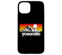 Vintage Yosemite National Park Retro Mountains & Sun Graphic Coque pour iPhone 15 Plus