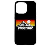 Vintage Yosemite National Park Retro Mountains & Sun Graphic Coque pour iPhone 15 Pro Max