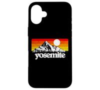 Vintage Yosemite National Park Retro Mountains & Sun Graphic Coque pour iPhone 16 Plus