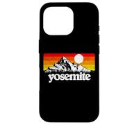 Vintage Yosemite National Park Retro Mountains & Sun Graphic Coque pour iPhone 16 Pro
