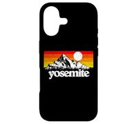 Vintage Yosemite National Park Retro Mountains & Sun Graphic Coque pour iPhone 17