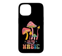 Vintage You are Full of Magic Retro Hippie Mushroom Floral Coque pour iPhone 15
