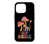 Vintage You are Full of Magic Retro Hippie Mushroom Floral Coque pour iPhone 16 Pro