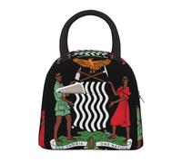 Vintage Zambia Emblème National Grande Sac Isotherme Repas Boîte À Déjeuner Glacière Enfants Réutilisable Tote Unisexe Bandoulière Isolée Pique-Nique Travail École Camping