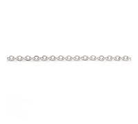 Vintageparts Chaîne à maillons en acier inoxydable 304 4 m Couleur platine 2,4 x 2 mm - Accessoire bijoux à faire soi-même - Hypoallergénique | Chaînes en acier inoxydable DIY