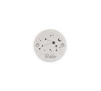 Vintageparts Connecteur signe du zodiaque Bélier allemand 15 mm | Plaquette en acier inoxydable avec 2 trous de filetage de 1,7 mm pour bracelets et colliers