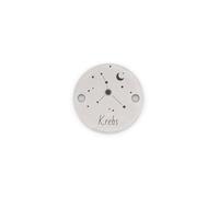 Vintageparts - Connecteur signe du zodiaque cancer - 15 mm - Couleur platine - Plaque en acier inoxydable avec 2 trous de filetage de 1,7 mm - Pour bracelets et colliers