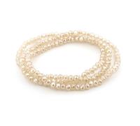 Vintageparts Lot de 160 mini perles à facettes en verre champagne 2,7 x 3 mm Trou d'enfilage 0,95 mm Pour bijoux DIY