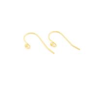 Vintageparts Lot de 2 crochets d'oreilles en argent 925 avec revêtement en or 18 carats pour fabriquer soi-même des boucles d'oreilles