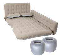 Vinteky Matelas Gonflable avec Dossier,Matelas Appoint Coussin Gonflable, Matelas Appoint pour SUV, Lit de SUV Multifonctionnel, avec Pompe à air et Oreillers pour Le Camping (Gris)