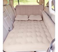 Vinteky Matelas Gonflable avec Dossier,Matelas Appoint Coussin Gonflable, Matelas Appoint pour SUV, Lit de SUV Multifonctionnel, avec Pompe à air et Oreillers pour Le Camping (Beige)