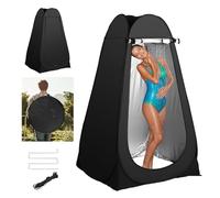 Vinteky Tente de Douche Pliage Pop Up Cabine de Changement Toilette Vêtement Portable Tente Privée Douche Camping Abri de Plein Air Vestiaire Extérieure Intérieure+Sac de Transport (Noir)