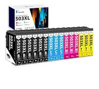Vintella 503XL Multipack Cartouche d'encre pour Epson 503 XL pour Epson Expression Home XP-5200 XP-5205 XP5200 XP5205 Workforce WF-2960 WF-2965 WF2960 WF2965 WF-2960DWF WF-2965DWF (Paquet de 15)
