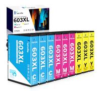 Vintella 603XL Cartouche pour Epson 603 XL Multipack pour Epson Expression Home XP-2100 XP-2105 XP-2150 XP-2155 XP-3100 XP-3150 XP-3155 XP-4100 XP-4150 WF-2810 WF-2820 (3 Cyan, 3 Magenta, 3 Jaune)