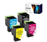 Vintella CS310 Toner Compatible avec Lexmark CS310n CS310dn CS410n CS410dn CS410dtn CS510de CS510dte Imprimante 70C2HK0 70C2HC0 70C2HM0 70C2HY0 (4000 Pages BK, 3000 Pages Pages CMY)