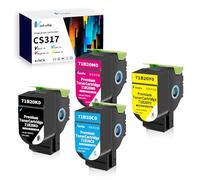 Vintella CS317 CX317 Toner Compatible avec Lexmark CX317dn CS317dn CS417dn CX417de CS517de CX517de Imprimante 71B20K0 71B20C0 71B20M0 71B20Y0 (3000 Pages BK, 23000 Pages BK, 23000 Pages Pages CMY)