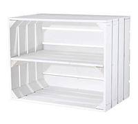 Vinterior Johanna Lot de 3 caisses à fruits en bois Blanc 50 x 40 x 30 cm