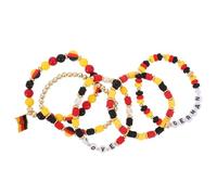 VINTORKY 1 ensemble de bracelets de football - Bracelet extensible empilable à perles sur le thème de l'Allemagne - Bijoux pour les jours de match de football 2026 - Accessoires pour les fans de