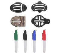 VINTORKY 1 Ensemble de pochoirs et marqueurs pour balles de Golf - Gabarits de Dessin d'alignement - Outil de traçage de Lignes pour l'entraînement Putting - Cadeau pour golfeurs et golfeuses