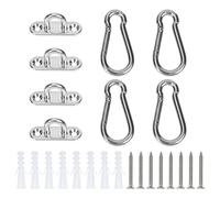 VINTORKY 1 Ensemble Kit de Crochets Acier Inoxydable pour Hammock et Auvent Accessoires de Camping Installation Facile et Durable Résistance Corrosion Configuration Complète pour Outdoor
