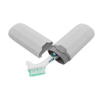 VINTORKY 1 Kit Brosse à Prothèses Dentaires Portable Étui de Rangement Double-Face pour Nettoyage Complet et Hygiène Optimale en Voyage, Maison ou Bureau