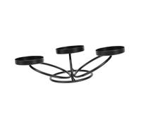 VINTORKY 1 Pc Chandelier Candélabre Bougie Chauffe-Plat Bougeoir à 3 Têtes Bougeoir Candélabre Support De Candélabre en Métal Noir Bougeoir 3 Branches Ancien Petite Bougie Fer Forgé