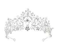 VINTORKY 1 pièce Couronne Rhinestone pour Mariage Diadème Brillant pour Filles Accessoire de Tiare de Mariée et Blanc