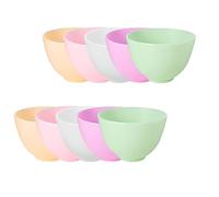 VINTORKY 10 Bols à Masques Faciaux en Silicone Flexibles et Faciles à Tenir pour Usage Personnel ou Salon de Beauté Professionnel, Ensemble de 10 Pièces pour Masques Faits Plusieurs styles