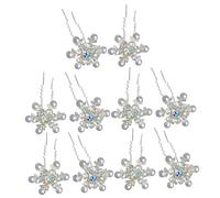 VINTORKY 10 Pièces Épingle à Forme de U Perles pour Accessoire de Mariage de Rhinestone