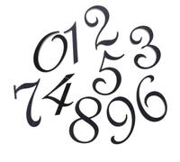VINTORKY 10pcs Numéros de Maison en Acrylique Autocollants Noirs, Faciles à Lire, Design Moderne Élégant, pour Porte et Boîte aux Lettres Extérieure à Domicile