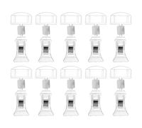 VINTORKY 10pcs Porte-étiquette en Acrylique Léger et Facile à Utiliser pour Supermarché et Expositions, Pince à Étiquette de Prix Simple et Généreuse
