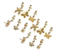 VINTORKY 12 Pièces Pinces à Tresses Dorées en Alliage Léger, Installation Facile, Style Vintage Élégant pour Femmes, Accessoires Cheveux pour Fêtes et Occasions Diverses