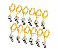 VINTORKY 12 pièces Sifflets Métalliques de Survie Sifflet Fort et Compact pour Randonnée Entraîneurs Arbitres et Secours Plein Air