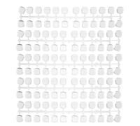 VINTORKY 120 capsules d'ongles plates pour présentation de couleurs - Capsules carrées transparentes pour nail art - Base plate de 1,5 cm - Nuancier pour la formation