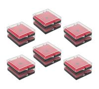 VINTORKY 12pièces Boîte à Monnaie Transparente avec Insert Mousse Rouge Étui Plastique Compact pour Rangement Numismatique Protection Impact Organisateur Multifonction pour Bijoux