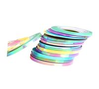 VINTORKY 18rouleaux Lot De Ruban Adhésif Brillant Pour Nail Art Outil De Manucure -même Mélangées